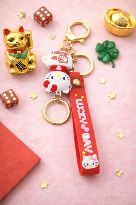 Masoomiyat Lucky Kitty Silicone Keychain Charm