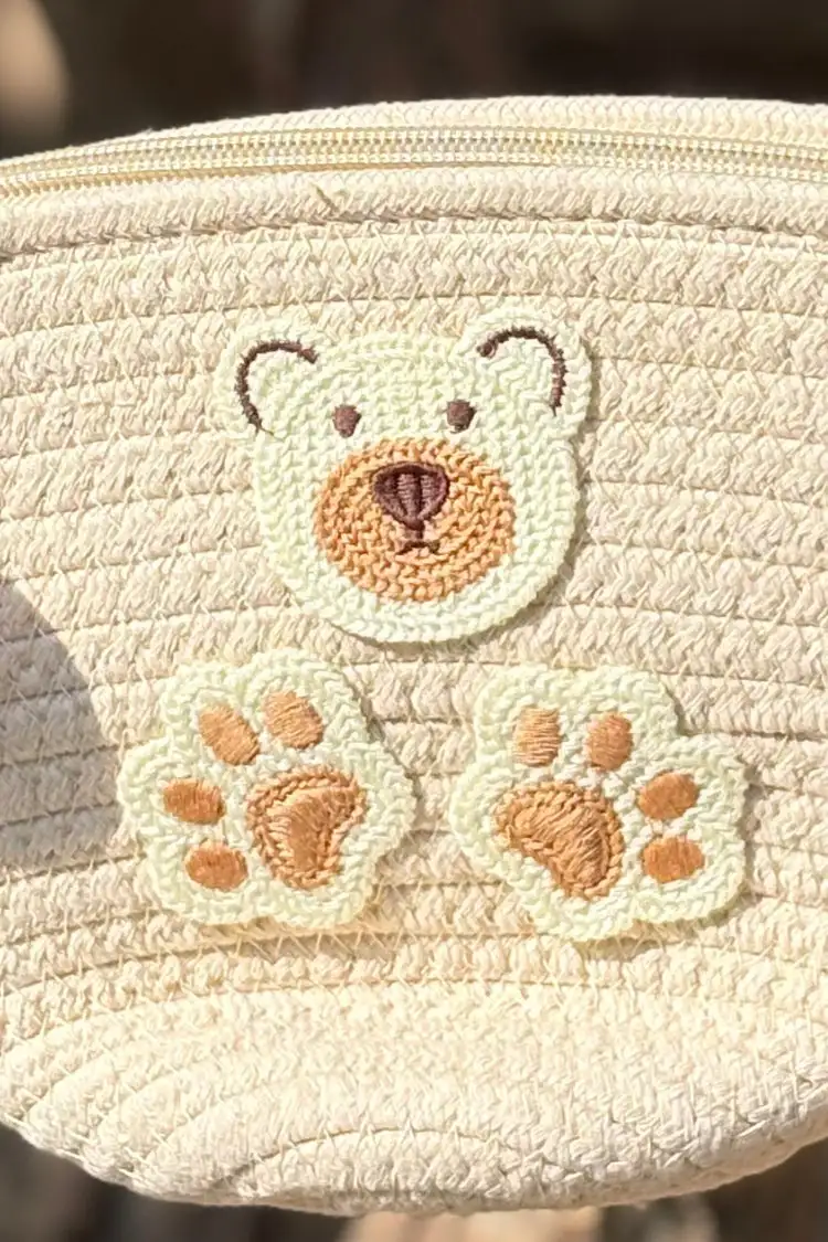 Masoomiyat Cute Teddy Kids Biege Sling Bag - Image 3