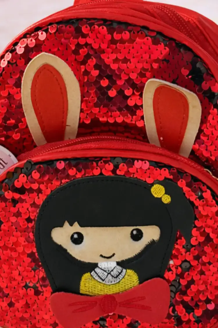 Masoomiyat Cute Sequin Kids Backpack - Image 2