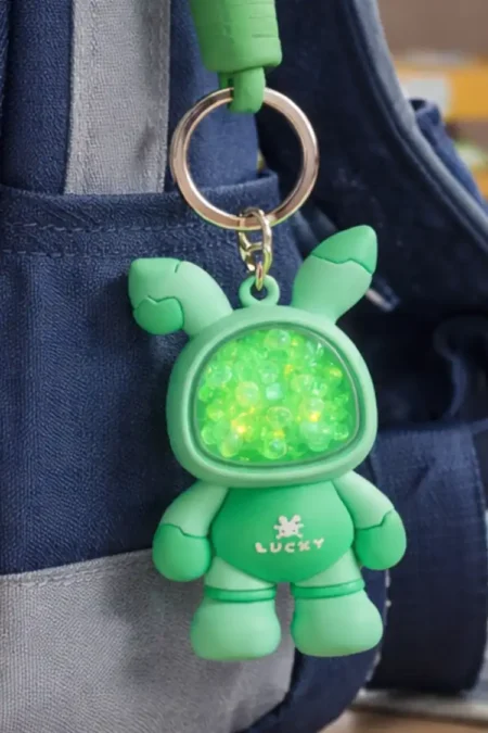 Masoomiyat Lucky Bunny Liquid Beads Keychain Charm