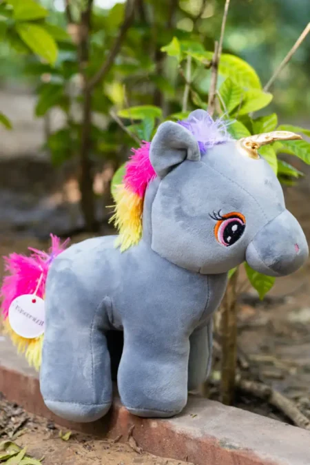 Masoomiyat Grey Unicorn Plush Toy