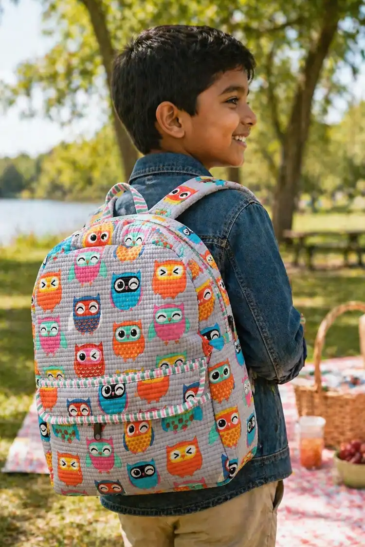 Masoomiyat Happy Owl Kids Backpack - Image 3