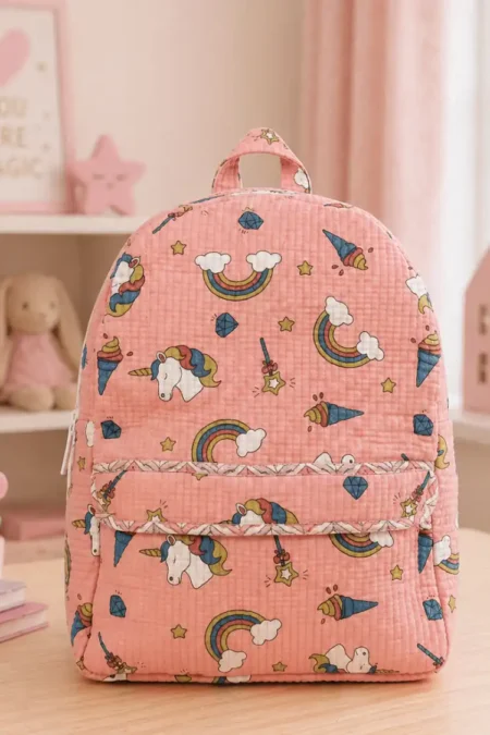 Masoomiyat Unicorn Dreams Kids Quilted Backpack